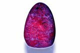 Polished Corundum (Ruby) Egg - Highly Fluorescent! #342004-1
